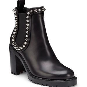 Christian Louboutin Capahutta 70mm Spiked Leather Ankle Booties